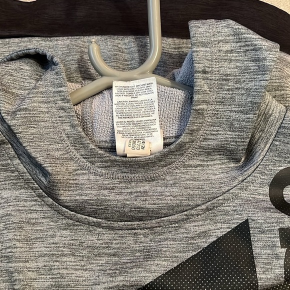 ADIDAS Youth Pullover Grey/ Black Hoodie size Medium(10/12) - Picture 7 of 8